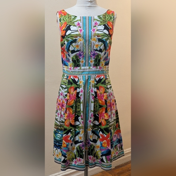 Maggy London Floral Fit & Flare Print Dress, Size 10 - Picture 5 of 8